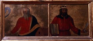 Noah a David (tempera na panelu) od Cosimo Rosselli