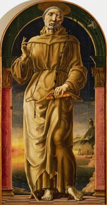 Svatý Antonín, od Cosme Tura (asi 1430-1495), malba. od Cosimo Tura