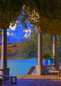 Pergola s výhledem na horské jezero od CosmoZach