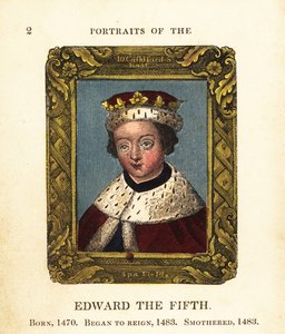Portrét krále Edwarda Pátého, Edwarda V. z Anglie, narozený 1470, začal vládnout v roce 1483 a udusen v roce 1483 od Cosmo Armstrong