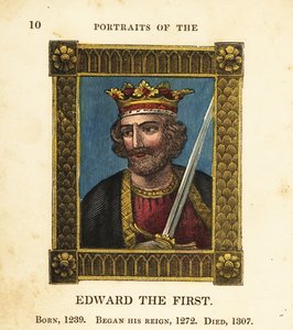 Portrét krále Edwarda Prvního, anglického krále Edwarda I., narozeného roku 1239, začal vládnout roku 1272 a zemřel roku 1307 od Cosmo Armstrong