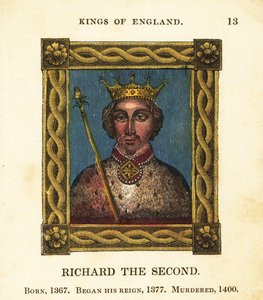 Portrét krále Richarda II., anglický král Richard II., narozený roku 1367, začal vládnout roku 1377 a zavražděn roku 1400 od Cosmo Armstrong