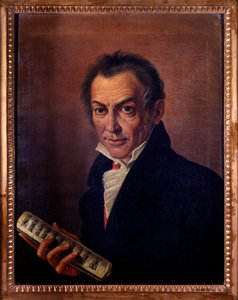 Portrét Nicoly Antonia Zingarelliho, italského skladatele a varhaníka. C. 1800 (malba) od Costanzo Angelini