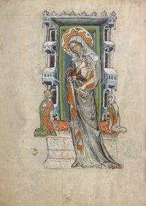 Svatá Hedvika Slezská s vévodou Ludwigem Legnickým a Brieg a vévodkyní Agnés, 1353 od Court workshop of Duke Ludwig I