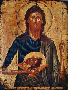 Ikona svatého Jana Předchůdce (tempera na panelu)