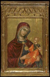 Ikona Panny Madre della Consolazione (vaječná tempera a plátkové zlato na panelu)