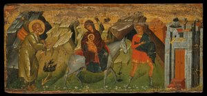 Útěk do Egypta (vaječná tempera na panelu)