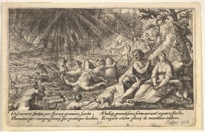 Obětování Polyxeny, z Bacchanals a historie, 1744., 1744.