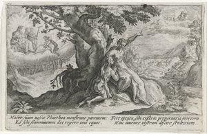 Clymene ve Phaëthonu Metamorfosen van Ovidius (název série) od Crispijn van de Passe (I)