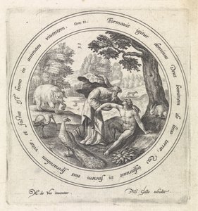 Stvoření Adama Historie Adama a Evy (název série) od Crispijn van de Passe (I)