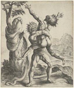Herkules zápasí s Antaeem od Crispijn van de Passe (I)