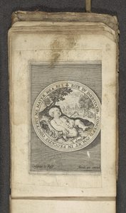 Putto s probodnutým srdcem Putti zobrazující Boží slovo (název série) Verbum Dei (název série) od Crispijn van de Passe (I)