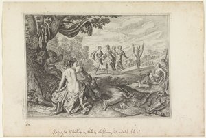 Apulus se promění v olivovník Metamorfózy Ovidia (název série) od Crispijn van de Passe (II) (workshop of)