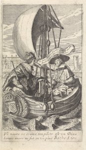 Král Ludvík XIII a kardinál Richelieu v člunu od Crispijn van de Passe (II)