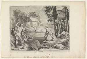 Leto (Latona) promění Lyciany v žáby Metamorfózy Ovidia (název série)