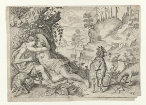 Polyphemus byl chycen Acis en Galatea Metamorfosen van Ovidius (název série)