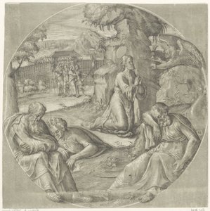 Kristus na hoře Olivetské od Crispijn van den Broeck
