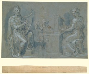 David a svatá Cecílie od Crispin van den Broeck