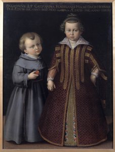 Portrét Františka a Catherine de Medici (Francesco a Caterina de Medici), děti Ferdinanda (olej na plátně)