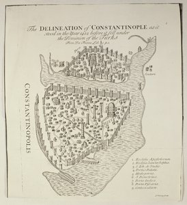 Mapa Konstantinopole v roce 1422
