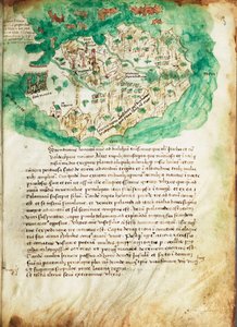 Mapa Paxosu, asi 1420 (pergamen)