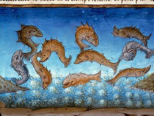 Konec světa: ryba bude plavat výše (c.147r). 1476 od Cristoforo De Predis