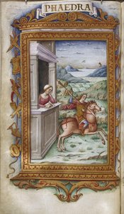 Phaedra hledící na Hippolytova ilustrace pro The Heroides od Ovidia, 1485-1499