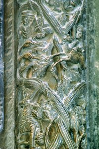 Lovecká scéna, detail ze západního portálu