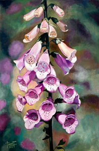 Purple Fingers, 2010 (akryl na papíře)