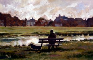 Wimbledon Pond, 2010 (akryl na papíře)