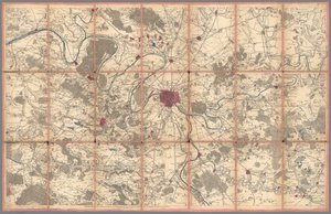 Geometrická mapa Francie, Cassini, Paříž (0134002) od Cesar Francois Cassini de Thury