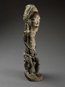Nature Spirit (asie usu), Pobřeží slonoviny, konec 19. století (dřevo, obětní látky, bavlněné látky a korálky) od Culture Baule