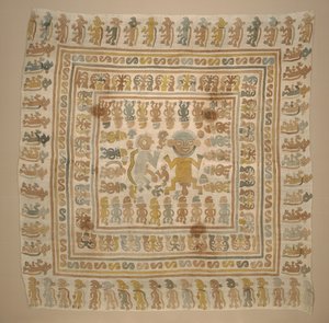 Panel z "vězeňské" textilie, cca 1300-1470 (bavlna a barviva) od Culture Chimu