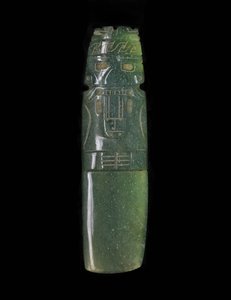 Axe-God Kelt, 500-1000 n. l. (nefrit) od Culture Guanacaste-Nicoya