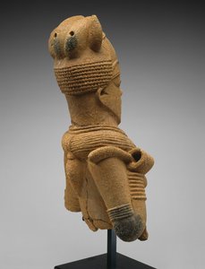 Hlava a torzo ženské postavy, oblast Jos Plateau, Nigérie, 500 př. n. l. - 200 n. l. (keramika) od Culture Nok