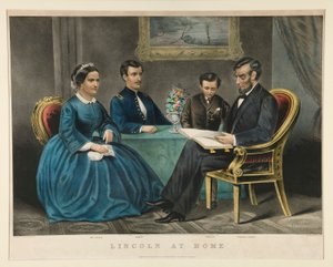 Lincoln doma od Currier and Ives