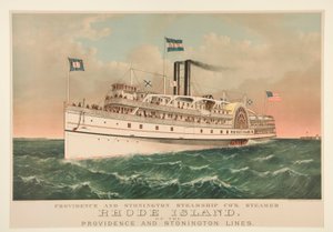 Providence a Stonington Steamship Co od Currier and Ives