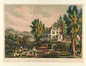 The Farmers Home - Podzim od Currier and Ives