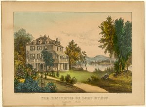 Sídlo lorda Byrona od Currier and Ives