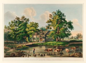 Návrat z pastviny od Currier and Ives