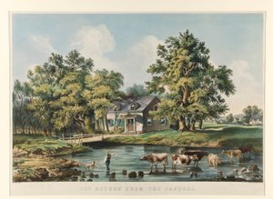 Návrat z pastviny od Currier and Ives