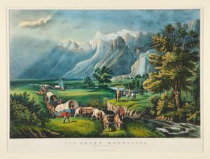 The Rocky Mountains / Emigrants Crossing the Plains od Currier and Ives