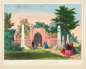 The Tomb of Washington / Mount Vernon, VA od Currier and Ives