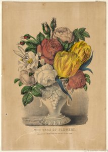 Váza s květinami od Currier and Ives