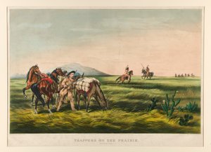 Trappers on the Prairie / Mír nebo válka? od Currier and Ives