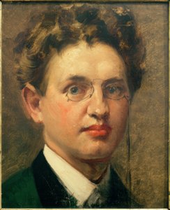 Autoportrét, en face, s pince-nez