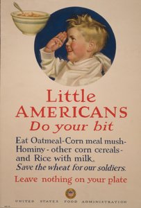 Malí Američané, udělejte svůj kousek. Zachraňte pšenici pro naše vojáky - Nenechávejte nic na talíři od Cushman Parker