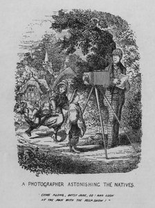 Fotograf ohromující domorodce (litografie)