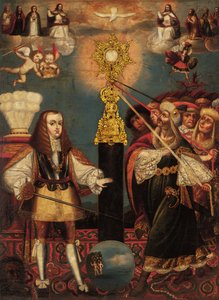 Karel II. na obranu eucharistie, konec 17. století