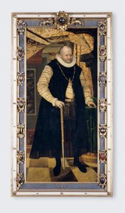 Portrét saského kurfiřta Augusta I. (1526-1586) - Malba Cyriaca Roedera (Rheder) (kolem 1560-1598), olej na plátně od Cyriacus (c.1560 1598) Roder